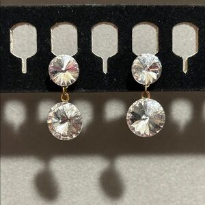Vintage Rhinestone Hanging Earrings